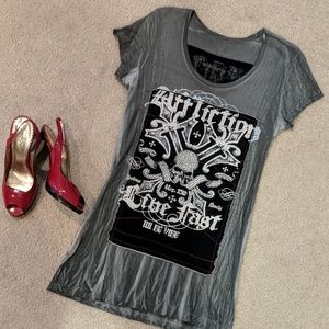 Affliction shirt woman's large